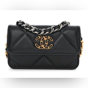 Chanel 19 phone holder with chain